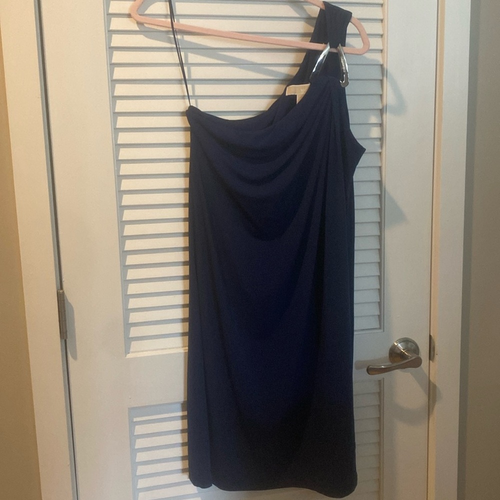 EUC MK blue one shoulder dress